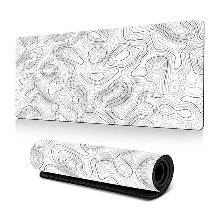 300*800*2mm Stylish Abstract Pattern Large Mouse Pad Natural Rubber Desktop Mat