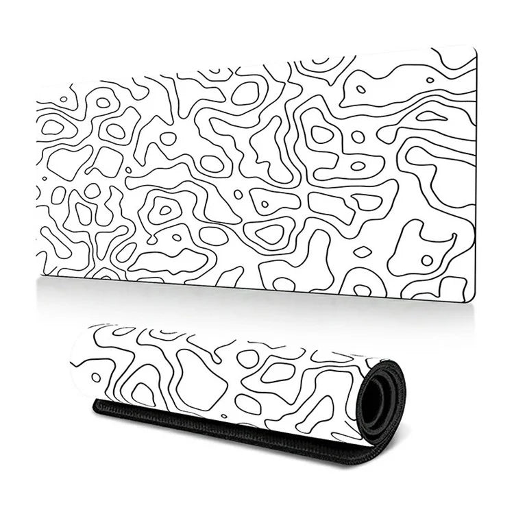 300*800*2mm Stylish Abstract Pattern Large Mouse Pad Natural Rubber Desktop Mat