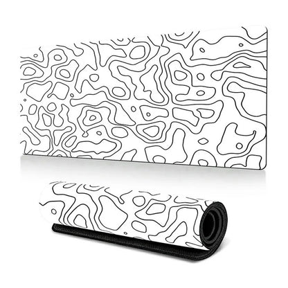 300*800*2mm Stylish Abstract Pattern Large Mouse Pad Natural Rubber Desktop Mat