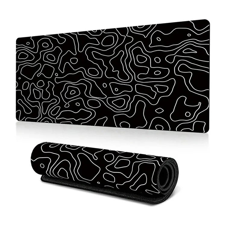 300*800*2mm Stylish Abstract Pattern Large Mouse Pad Natural Rubber Desktop Mat