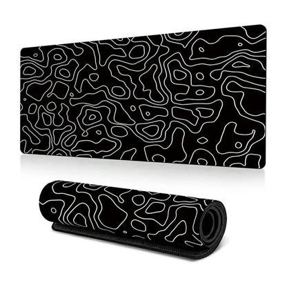 300*800*2mm Stylish Abstract Pattern Large Mouse Pad Natural Rubber Desktop Mat