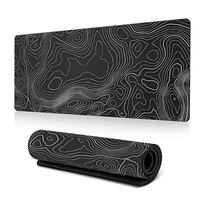 300*800*2mm Stylish Abstract Pattern Large Mouse Pad Natural Rubber Desktop Mat