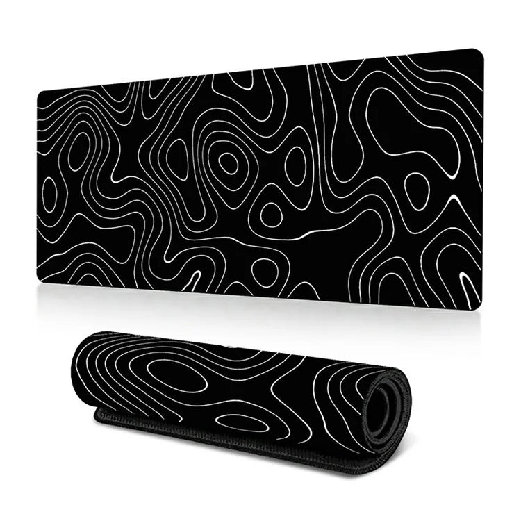 300*800*2mm Stylish Abstract Pattern Large Mouse Pad Natural Rubber Desktop Mat