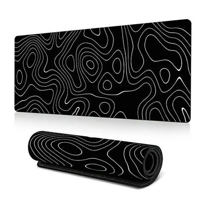 300*800*2mm Stylish Abstract Pattern Large Mouse Pad Natural Rubber Desktop Mat