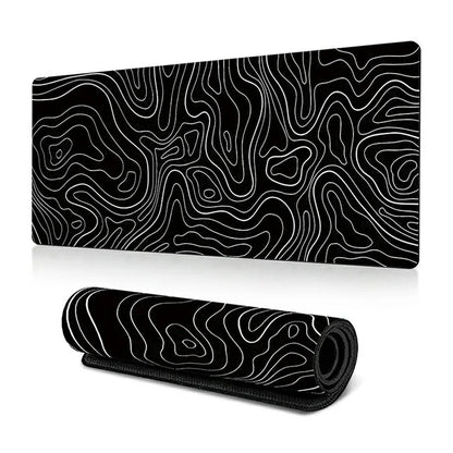300*800*3mm Stylish Abstract Pattern Mouse Pad Anti-skid Rubber Desktop Mat