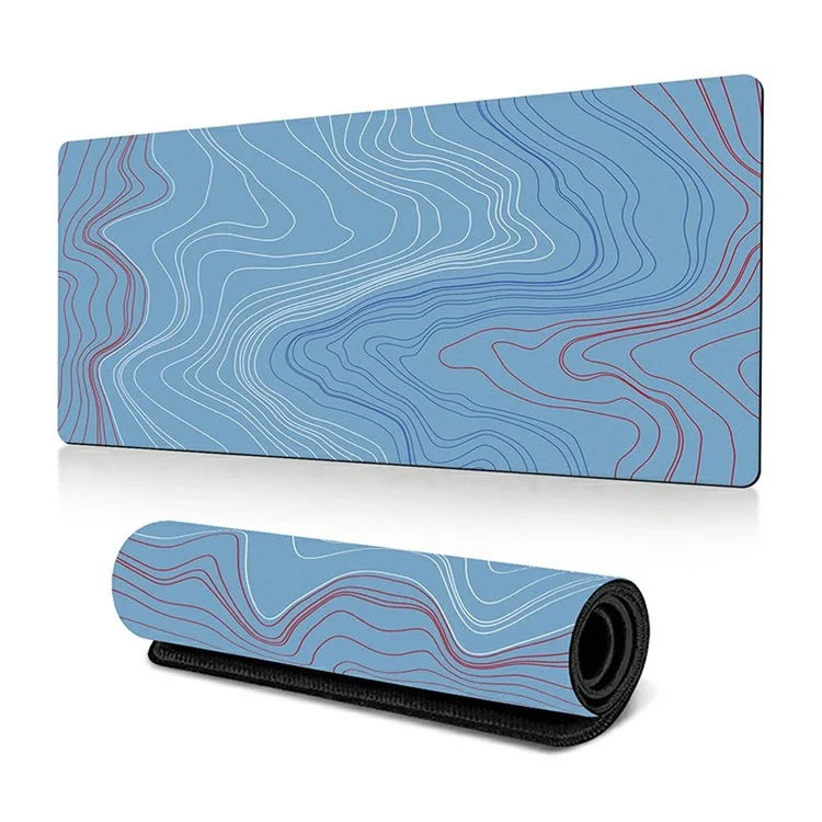300*800*3mm Thermal Transfer Printing Abstract Pattern Mouse Pad Rubber Desktop Mat