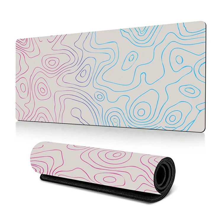 300*800*3mm Thermal Transfer Printing Abstract Pattern Mouse Pad Rubber Desktop Mat