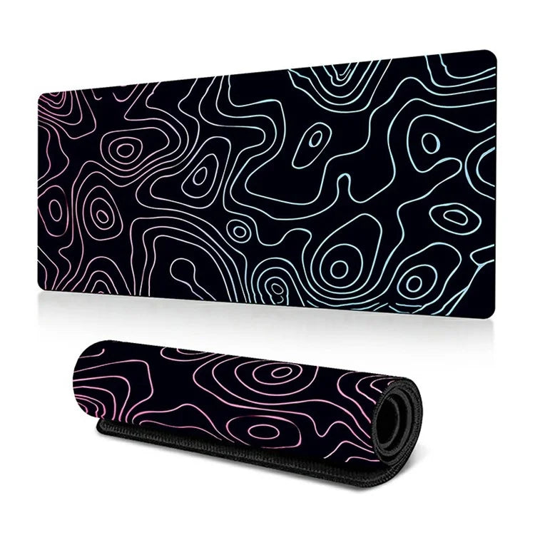 300*800*3mm Thermal Transfer Printing Abstract Pattern Mouse Pad Rubber Desktop Mat