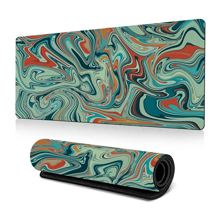300 x 600 x 3mm Abstract Fluid Pattern Mouse Pad Large Non-Slip Rubber Mouse Mat