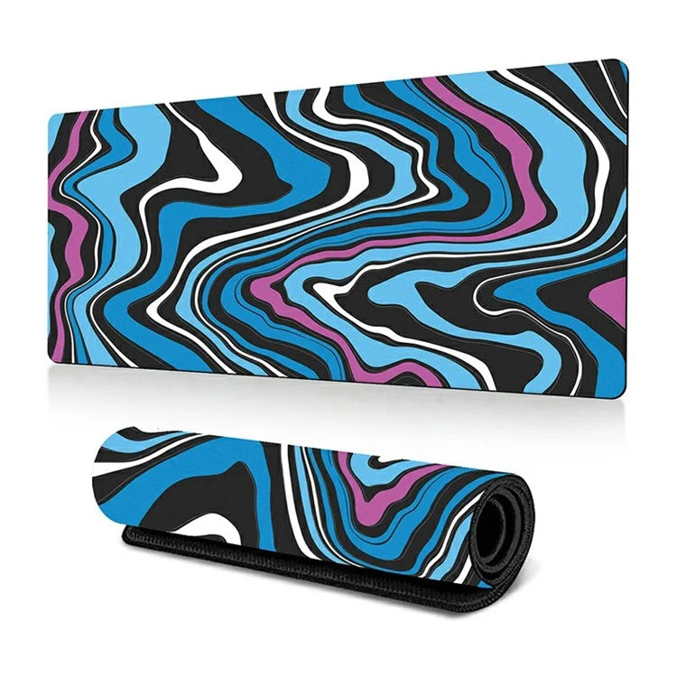 300 x 600 x 3mm Abstract Fluid Pattern Mouse Pad Large Non-Slip Rubber Mouse Mat