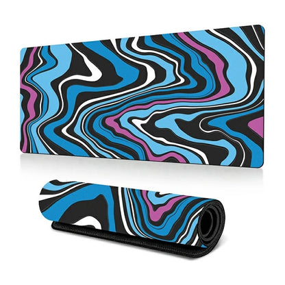 300 x 600 x 3mm Abstract Fluid Pattern Mouse Pad Large Non-Slip Rubber Mouse Mat