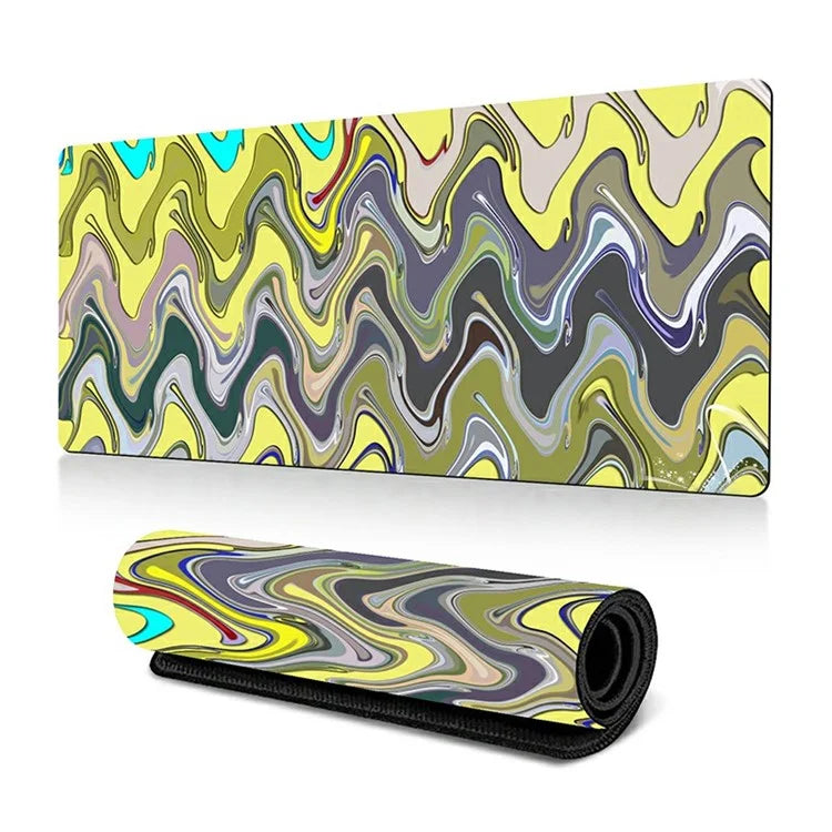 300 x 600 x 3mm Abstract Fluid Pattern Large Mouse Mat Non-Slip Rubber Mouse Pad