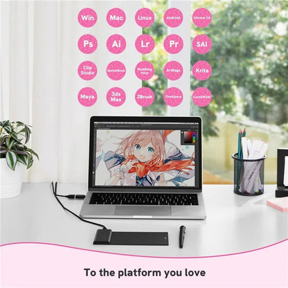 VEIKK VK430 4x3 inch Digital Drawing Tablet with Battery-Free Stylus 8192 Pressure Sensitivity Graphics Board