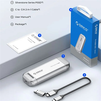 ORICO R40 Portable 2TB External Solid State Drive 40Gbps Slim External SSD