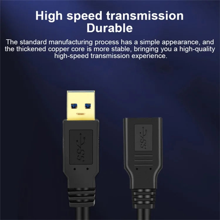 1m PVC Cord USB 3.0 Female to USB 3.0 Male Connection Line Data Transfer Cable