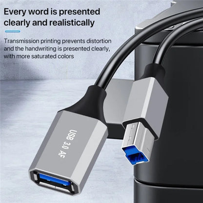 0.5m Type-C 3.1 to USB 3.0 Male Square Port Data Transmission Extension Cable for Printer