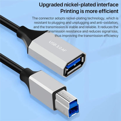 0.5m Type-C 3.1 to USB 3.0 Male Square Port Data Transmission Extension Cable for Printer