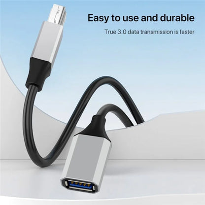 0.5m Type-C 3.1 to USB 3.0 Male Square Port Data Transmission Extension Cable for Printer