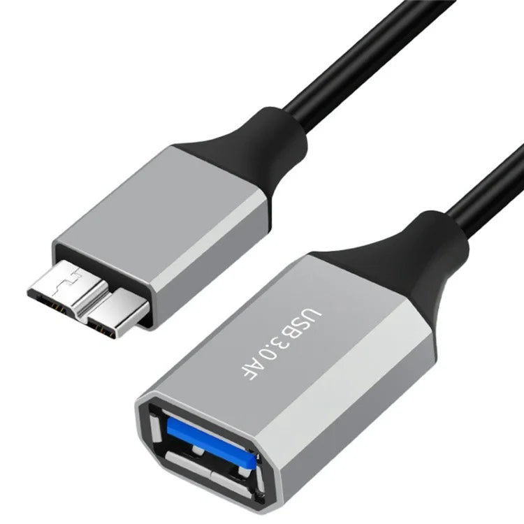 0.5m Plug and Play USB-A 3.0 Female to Micro B High Speed Transmission Mobile Hard Disk Data Cable