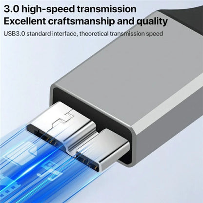 0.5m Plug and Play USB-A 3.0 Female to Micro B High Speed Transmission Mobile Hard Disk Data Cable