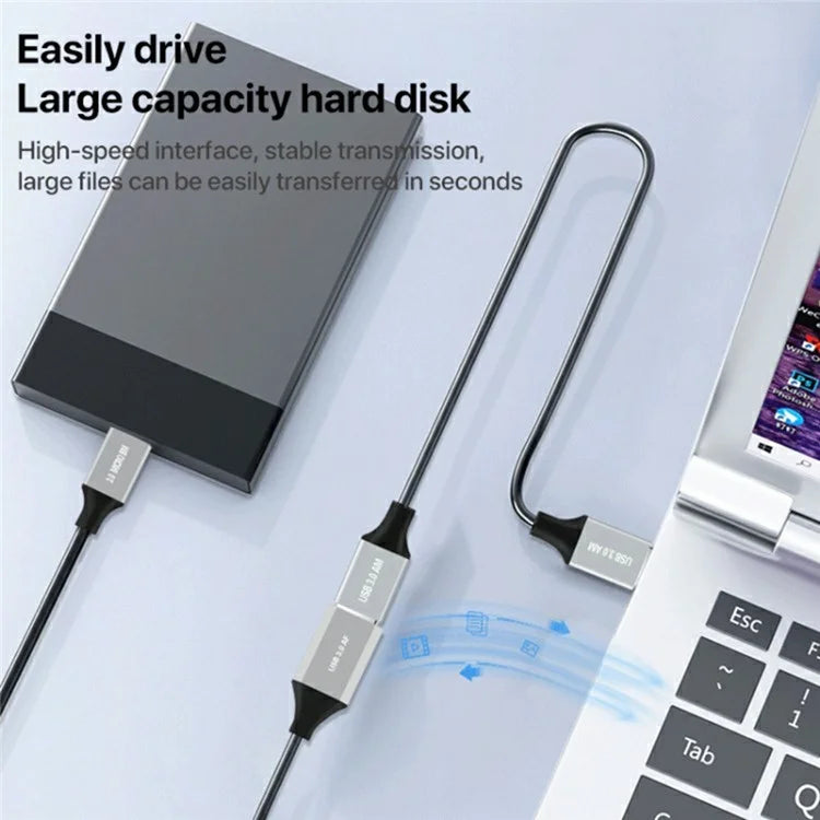 1m Type-C 3.0 to Micro B Male to Male Mobile Hard Disk Adapter Cable PVC Wire