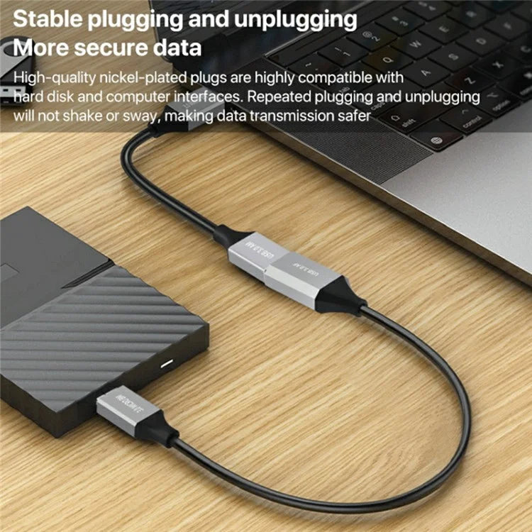 1m Type-C 3.0 to Micro B Male to Male Mobile Hard Disk Adapter Cable PVC Wire