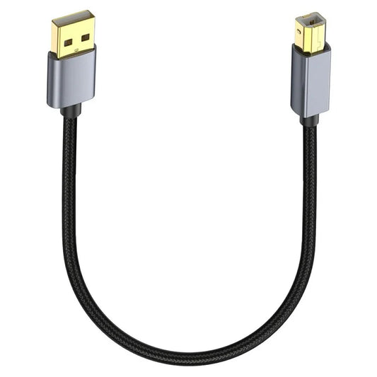 USB Printer Cable 0.3m Length USB 2.0 Type A Male to B Male Scanner Cord for MIDI Controller