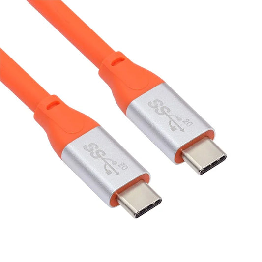 UC-033-OR-2.0M 2.0M Flexible Type-C Male to Male Cord USB4 100W Fast Charging Cable Supports 20Gbps Data Transfer