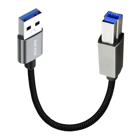 JUNSUNMAY 0.3m USB-A 3.0 Male to USB Type-B Male Printer Cable Scanner Connection Cord