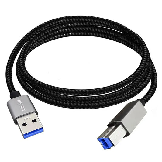 JUNSUNMAY 2m USB-A 3.0 Male to USB Type-B Male Printer Data Cable Connection Cord