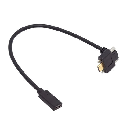 UC-041-UP 0.3m USB 3.1 Type C Up Angled Male to Female Extension Data  Screw Locking Cable