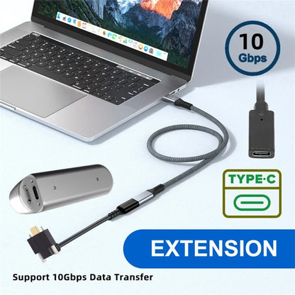 UC-041-UP 0.3m USB 3.1 Type C Up Angled Male to Female Extension Data  Screw Locking Cable