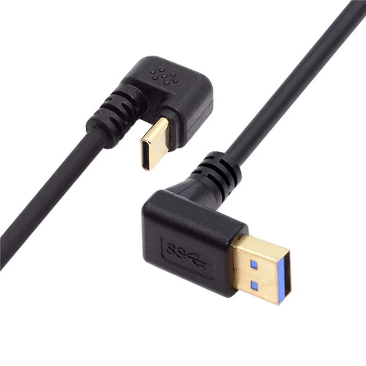 UC-101-UP 30cm USB3.0 Type-A Male to Type-C Male 5Gbps Data Cable Opposite U-Shape USB-C Cord