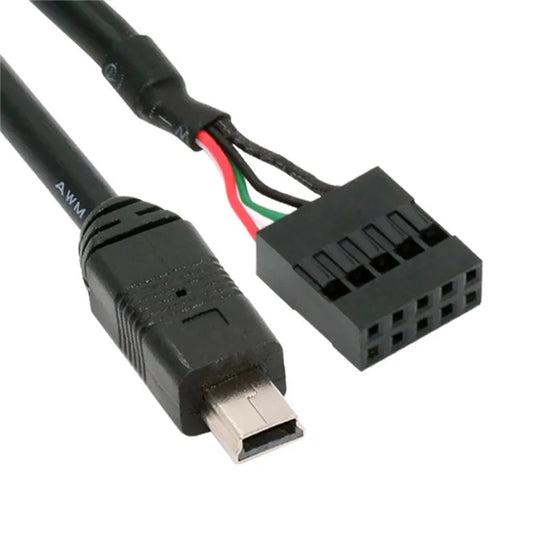 U2-018-MN 50cm USB 2.0 Motherboard 9Pin to Mini USB 5Pin Cable for Mini Monitor Sensor Panel Camera