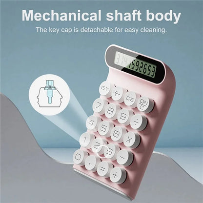LOCOCK JS01 Mechanical Calculator Anti-Skid 10-Digit LCD Display Calculator for Office