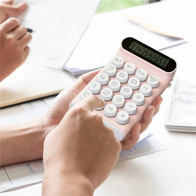 LOCOCK JS01 Mechanical Calculator Anti-Skid 10-Digit LCD Display Calculator for Office