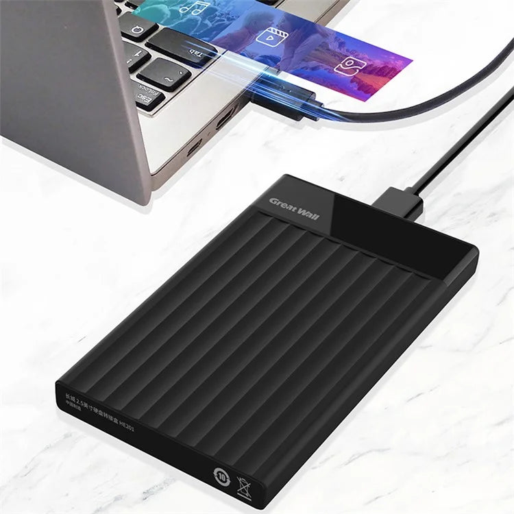 GREAT WALL HE201 Micro-USB 3.0 2.5-inch Hard Drive Enclosure SATA SSD / HDD External Disk Case