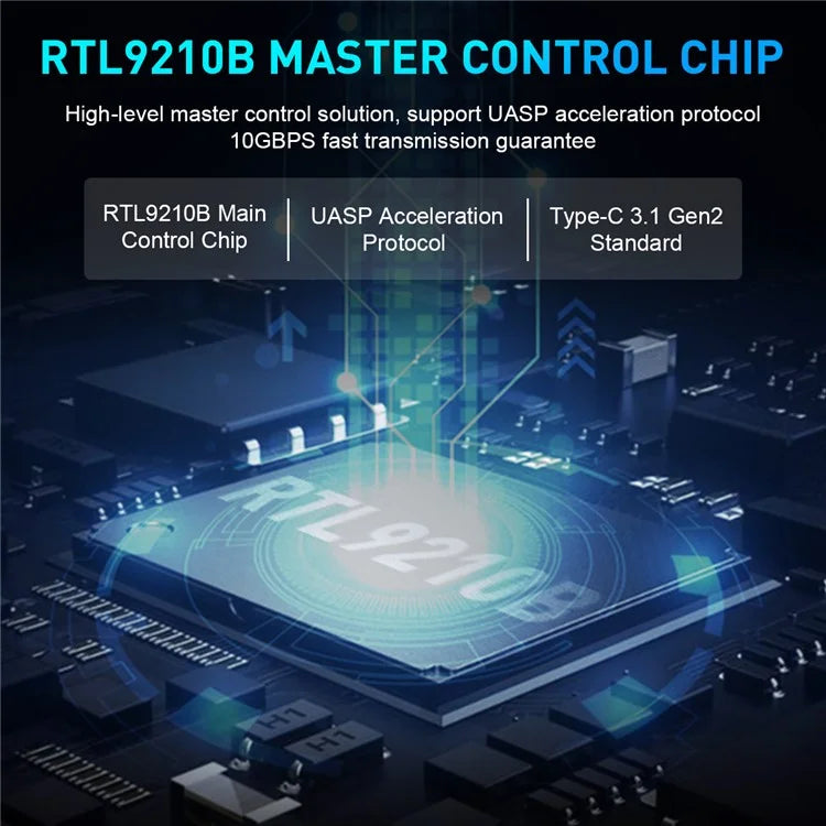 HY2171 SATA M.2 NGFF Nvme 2-in-1 Enclosure 10Gbps Solid State Hard Disk