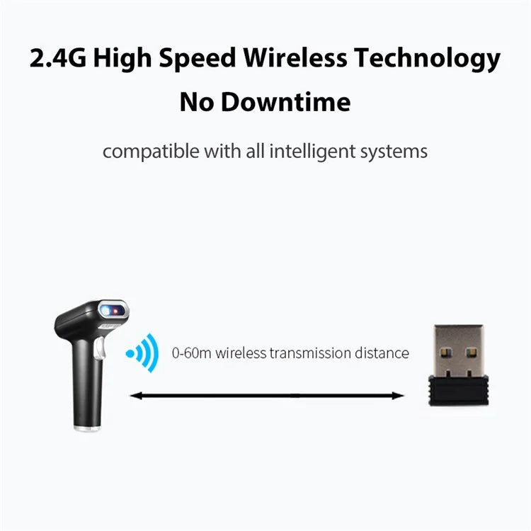 WHS26 2.4G Wireless Barcode Scanner Handheld Bar Code Reader