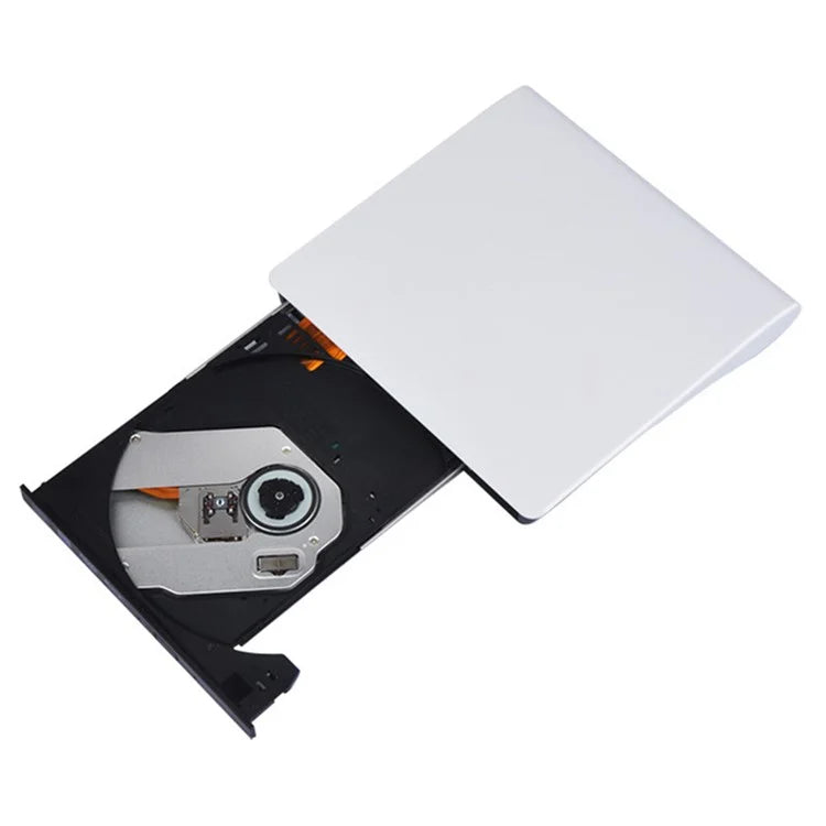 663 USB3.0 Computer Laptop External Optical Drive Burner Brushed High Speed CD DVD Burner+White