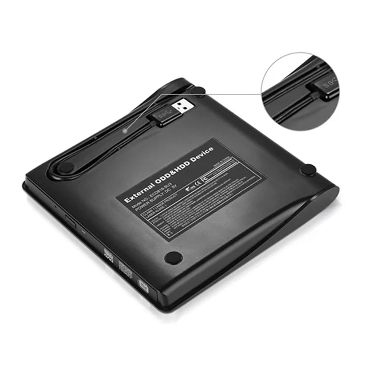 663 USB3.0 Computer Laptop External Optical Drive Burner Brushed High Speed CD DVD Burner+White