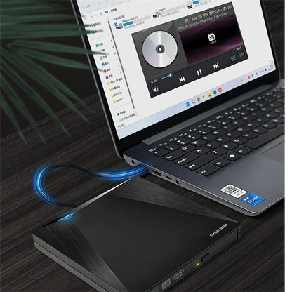 GREAT WALL OD101 Portable External Optical Drive Case Laptop DVD Burner Slim Disc Player CD Reader
