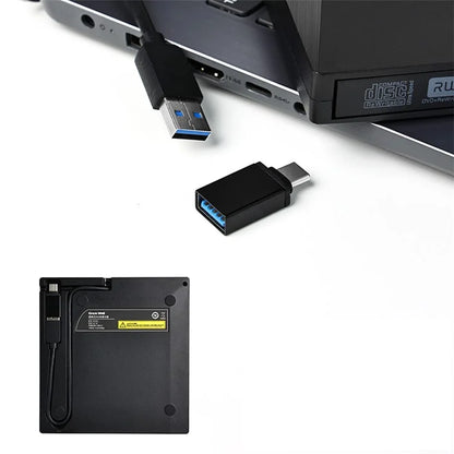 GREAT WALL OD101 Portable External Optical Drive Case Laptop DVD Burner Slim Disc Player CD Reader