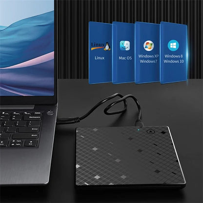 GREAT WALL OD102 Portable External Optical Drive CD / DVD Burner Reader Slim Disc Player for Laptop, PC