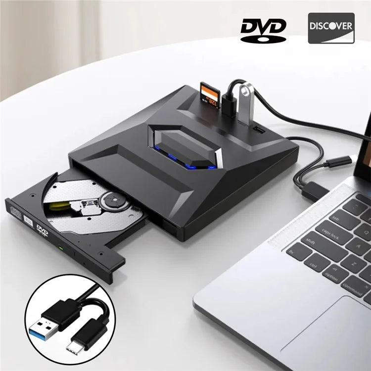 B21-Y Multi-Function 5-in-1 Laptop Type-C DVD Recorder Optical Drive 3. ...
