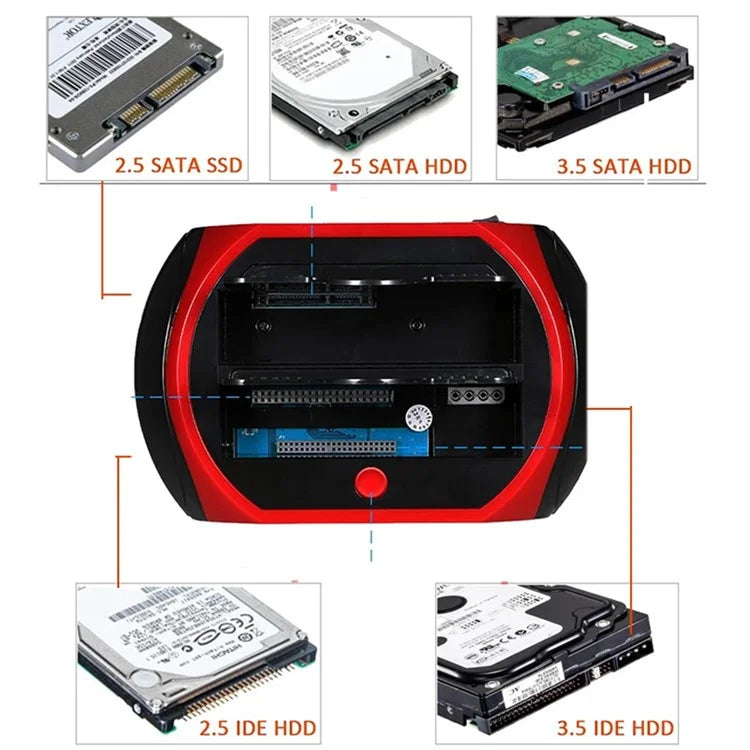 575D Laptop Computer Mobile Hard Disk Box USB Hard Disk Holder 2.5 / 3.5inch SATA IDE HDD Base