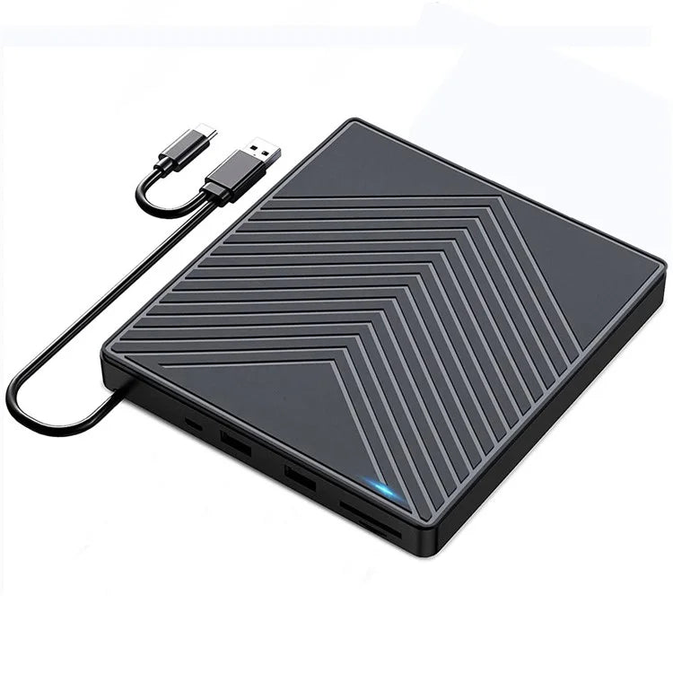 External CD / DVD+ / -RW Drive Writer Reading Burner with TF / SD Card Slot for Windows / Mac OS