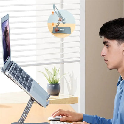 G69 Aluminum Alloy Foldable Laptop Bracket Heat Dissipation Rotatable Notebook Desktop Stand