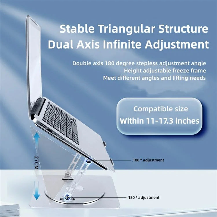 D092 Aluminum Alloy Foldable Laptop Bracket Heat Dissipation Rotatable Notebook Desktop Stand