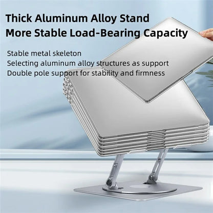 D092 Aluminum Alloy Foldable Laptop Bracket Heat Dissipation Rotatable Notebook Desktop Stand